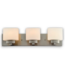 57183 Dove Creek 3-light Satin Nickel Bathroom Vanity Light