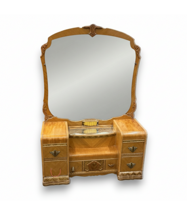 57188 Vintage Honey Vanity & Chair