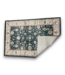 57194 Teal Floral Rug 24" X 35"