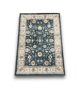 Bud's Warehouse 57194 Teal Floral Rug 24" X 35"