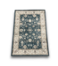 57194 Teal Floral Rug 24" X 35"