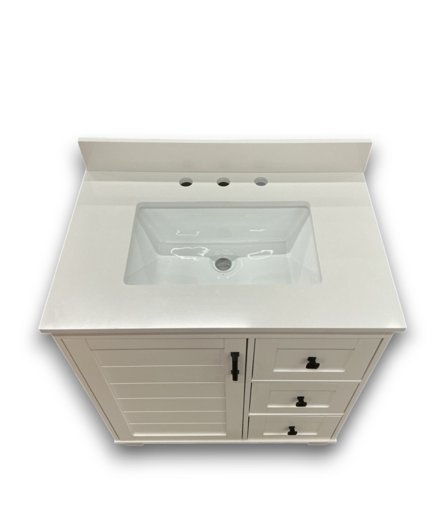57196 White Vanity W/top 30"
