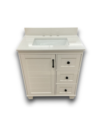 Bud's Warehouse 57196 White Vanity W/top 30"