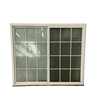 Bud's Warehouse 57204 60 X 72 White Vinyl Grid Sliding Windows