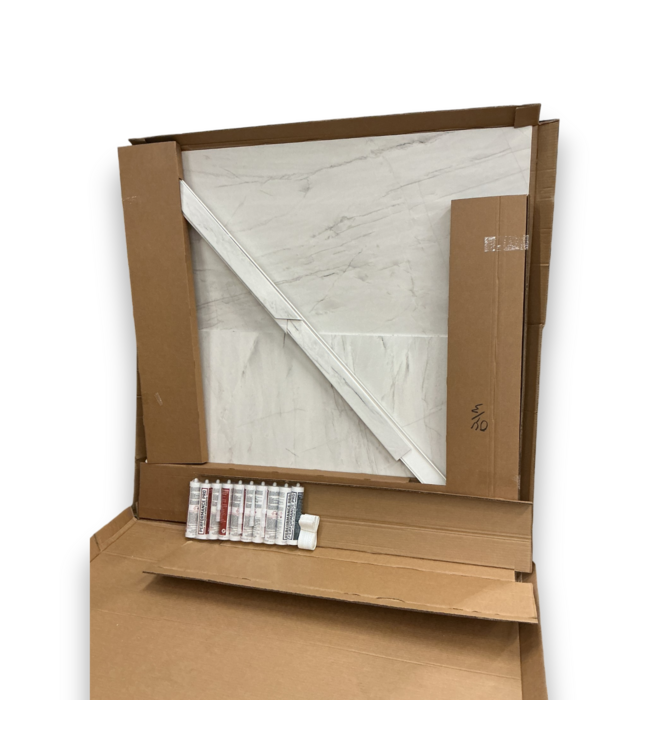 57193 Elite Oyster 3-piece Glue Up Bathtub Wall Panel Kit