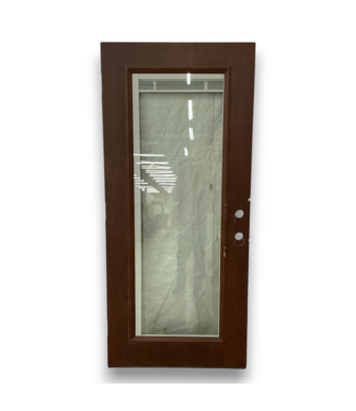 Bud's Warehouse 57211 34.5 X 80 Dark Brown Exterior Door With Blinds