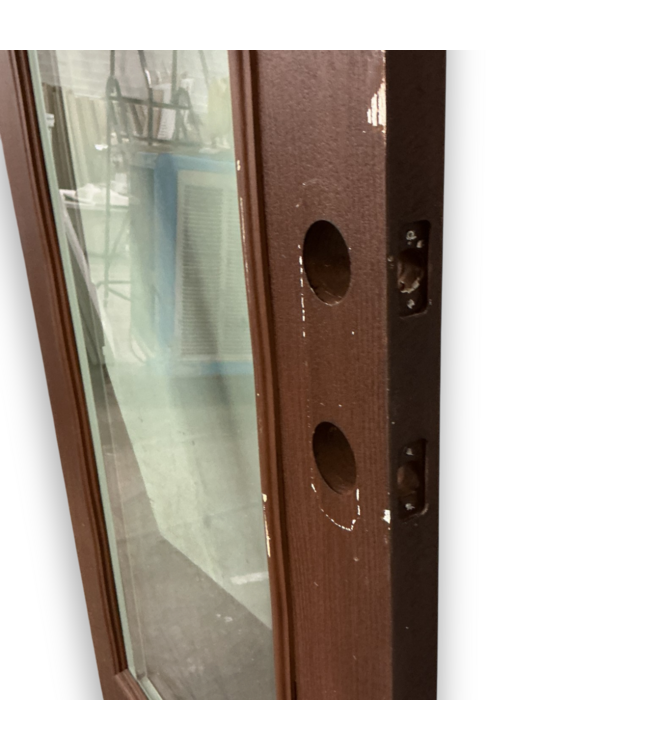 57211 34.5 X 80 Dark Brown Exterior Door With Blinds