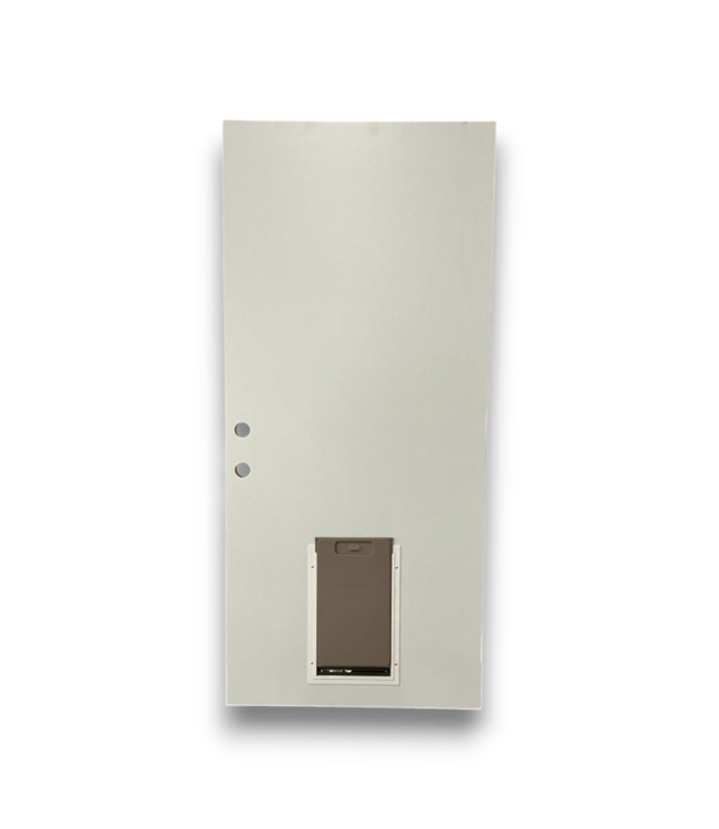 57213 32 X 80 White Pet Entrance Exterior Door Slab