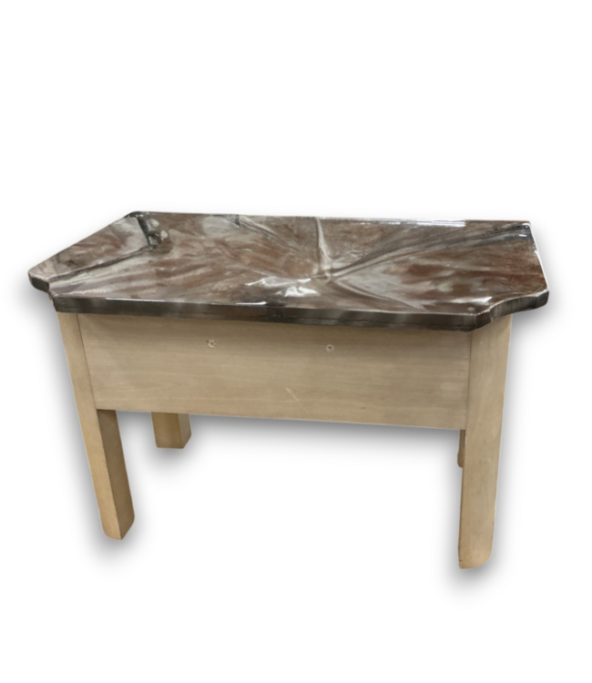 57214 Birch Table With Rust & River Resin Top