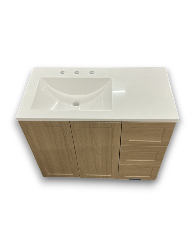 57220 36 X 35 Beige Oak Bathroom Sink Vanity