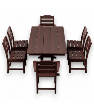 Bud's Warehouse 57224 Mahogany 7-pc Outdoor Dining Set