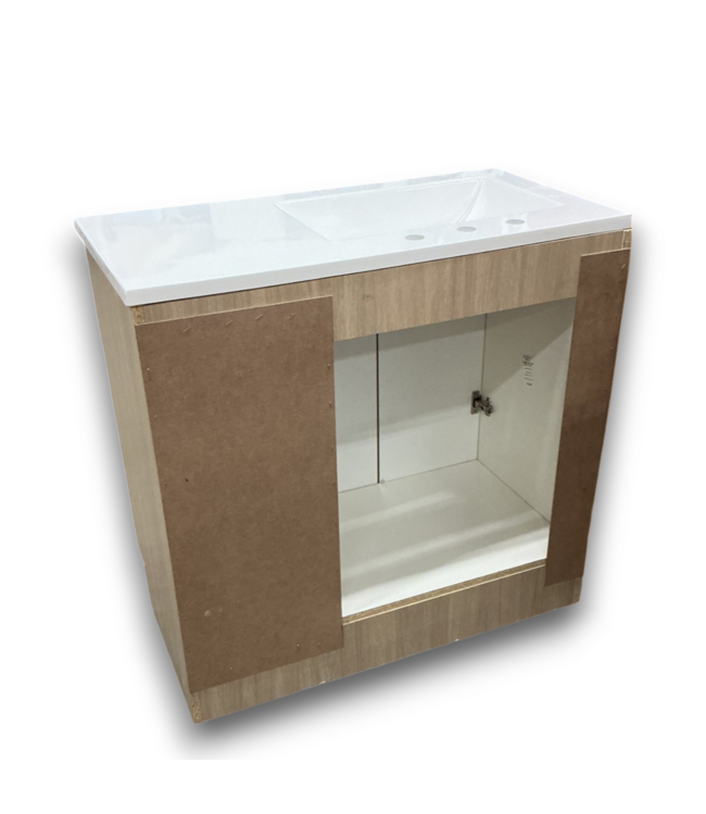 57220 36 X 35 Beige Oak Bathroom Sink Vanity