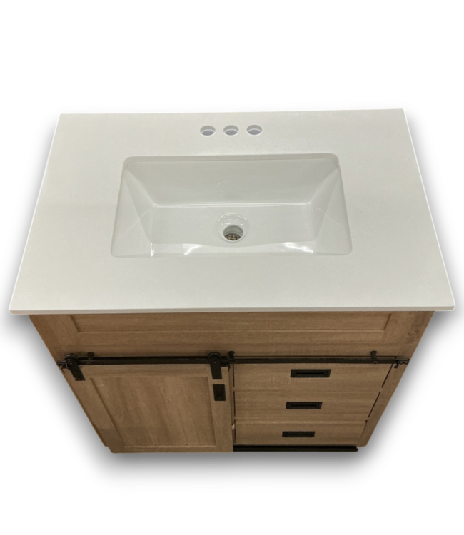 57221 Natural Oak Vanity W/top 30"