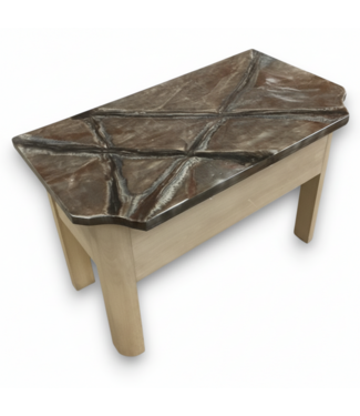 Bud's Warehouse 57214 Birch Table With Rust & River Resin Top