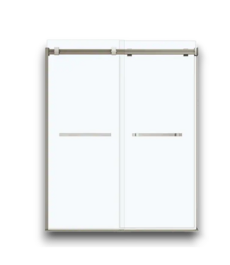 Bud's Warehouse 57247 Brush Nickel Glass Shower Door 56 To 58 X 74