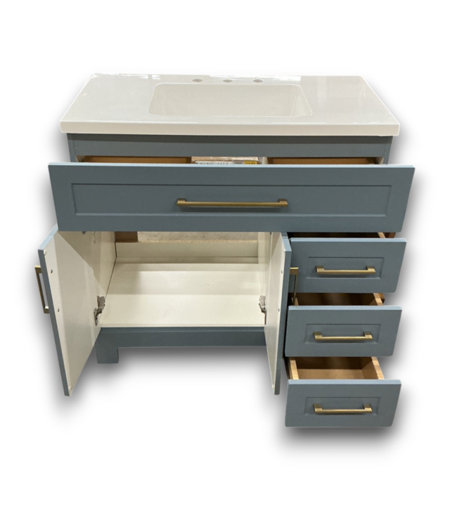 57230 Cauley Coastal Slate Bathroom Vanity With Top