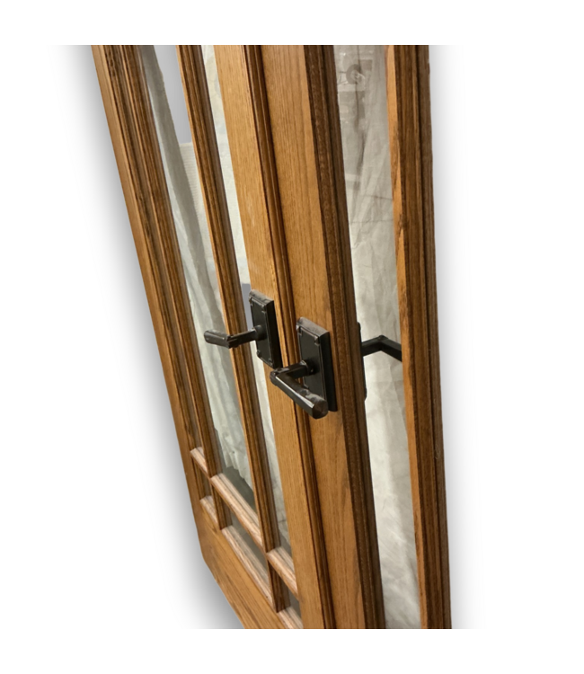 57264 60x94 Full Glass Wood Stained Double Doors
