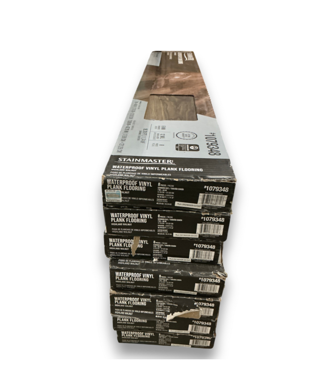 57273 Highland Walnut Waterproof Click Lock Vinyl Plank Flooring 7 Boxes