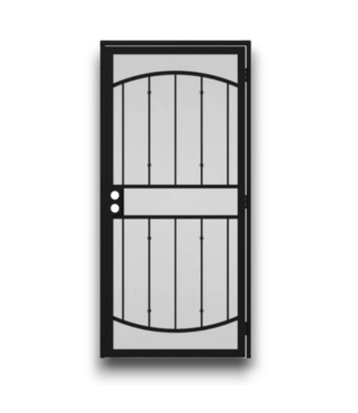 Bud's Warehouse 57276 36 X 96 Black Steel Left Hand Security Door