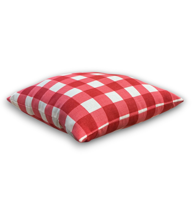 57281 Graphic Print Red Square Throw Pillow