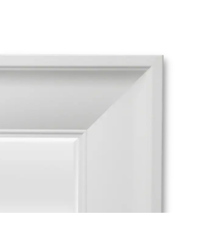 57289 Rectangle White Framed Wall Mirror