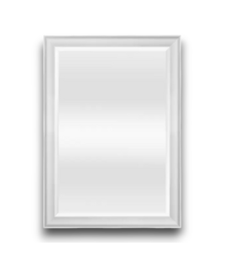 Bud's Warehouse 57289 Rectangle White Framed Wall Mirror