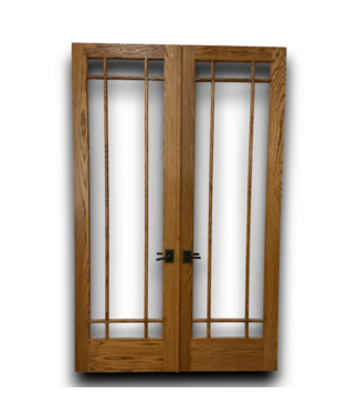 Bud's Warehouse 57264 60x94 Full Glass Wood Stained Double Doors