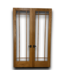 57264 60x94 Full Glass Wood Stained Double Doors
