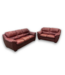 57290 Set Of 2 Burgundy Sofas