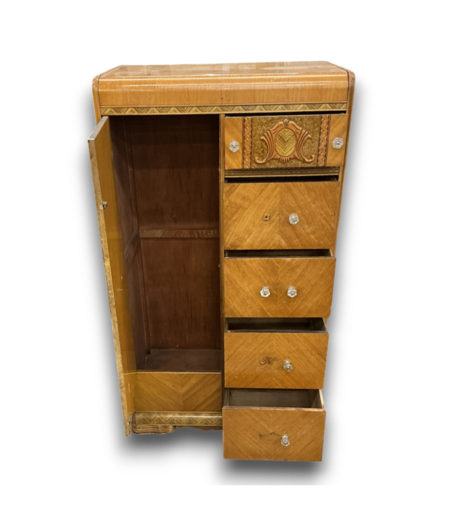 57293 Vintage Honey Vertical Dresser