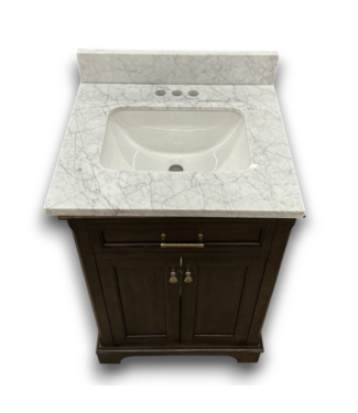 Bud's Warehouse 57296 Deep Walnut Vanity W/top 24"