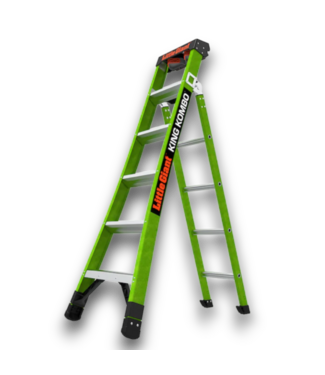 Bud's Warehouse 57301 Green Fiberglass 3-in-1 Combo Ladder 6 Ft.