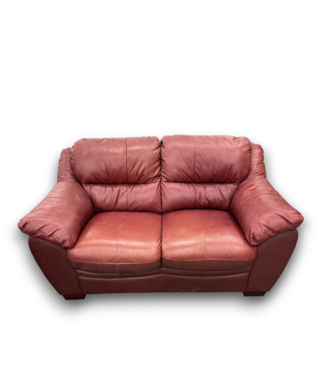 57290 Set Of 2 Burgundy Sofas