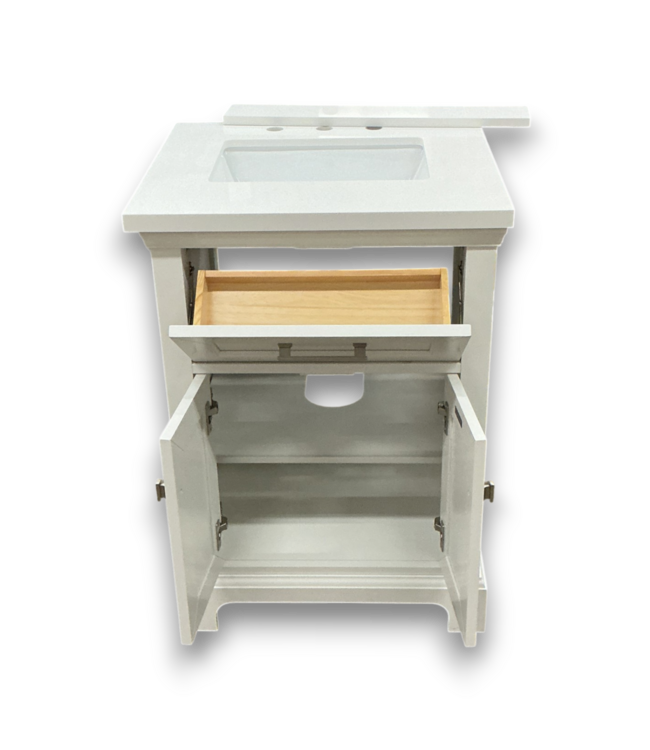 57304 25 X 35 White Vanity With Sink And Counter