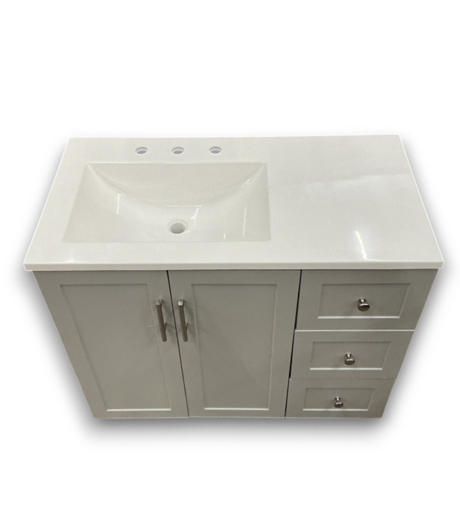57308 Cloud Gray Vanity W/top 36"
