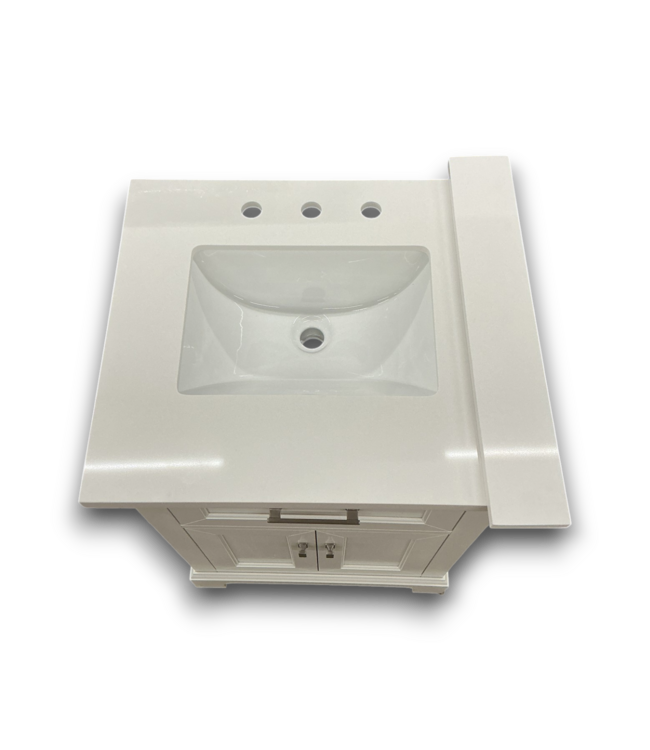 57304 25 X 35 White Vanity With Sink And Counter