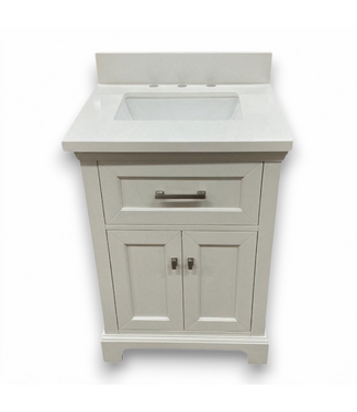 Bud's Warehouse 57304 25 X 35 White Vanity With Sink And Counter