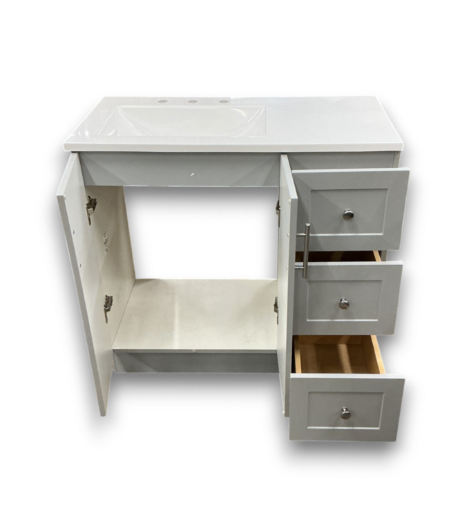 57308 Cloud Gray Vanity W/top 36"