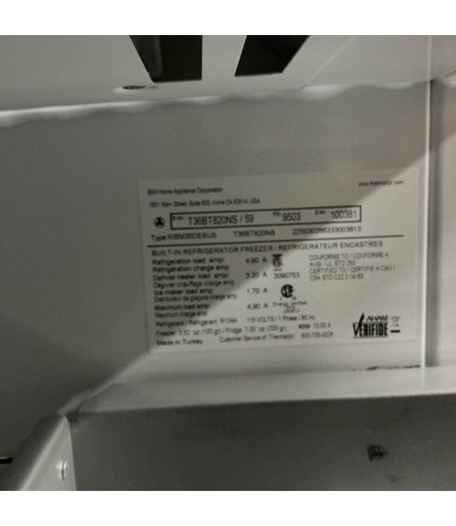57313 36 X 84 Stainless Steel French Door Refrigerator