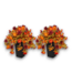 57325 2 Pack Orange Indoor/outdoor Artificial Flower In Planter