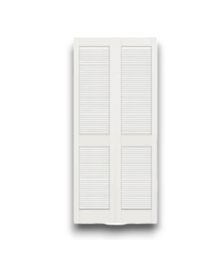 Bud's Warehouse 57327 36 X 80 White Bifold Louver Pine Wood Door