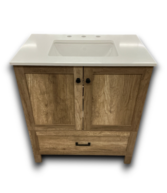 Bud's Warehouse 57336 Soren Single 30" Bathroom Vanity In Natural Oak