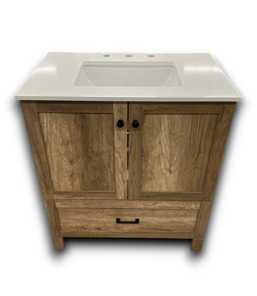 Bud's Warehouse 57336 Soren Single 30" Bathroom Vanity In Natural Oak