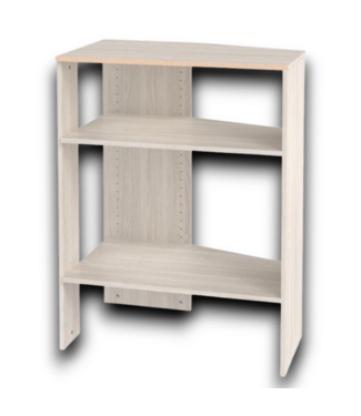 Bud's Warehouse 57338 Brightwood Corner Unit Frost Solid Shelving Wood Closet System