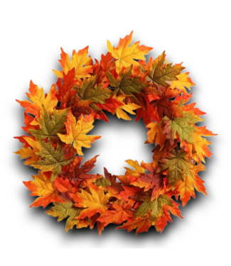 Bud's Warehouse 57342 Prelit Battery Leaves Artificial Wreath