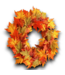 57342 Prelit Battery Leaves Artificial Wreath