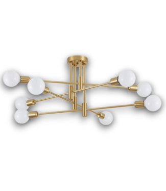 Bud's Warehouse 57345 8-light Brushed Gold Metal Chandelier
