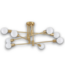 57345 8-light Brushed Gold Metal Chandelier