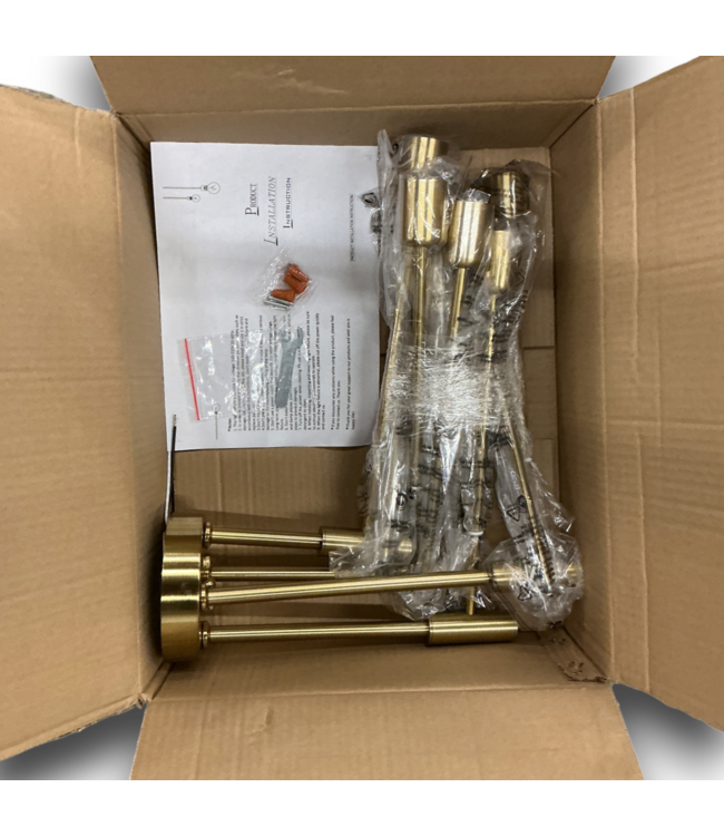 57345 8-light Brushed Gold Metal Chandelier
