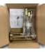 57345 8-light Brushed Gold Metal Chandelier